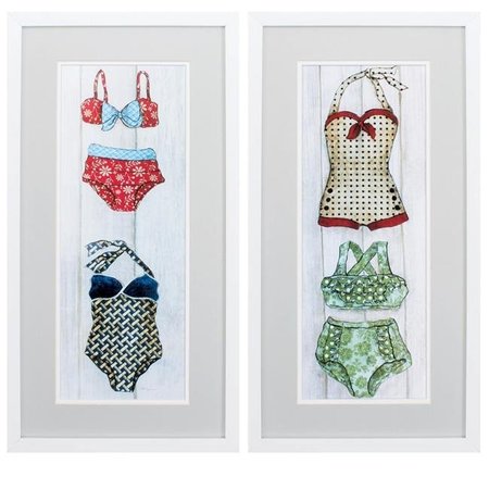PROPAC IMAGES Propac Images 2885 Vintage Bathing Suit Wall Art - Pack of 2 2885